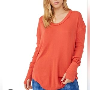 Women's Free People Orange Sweater